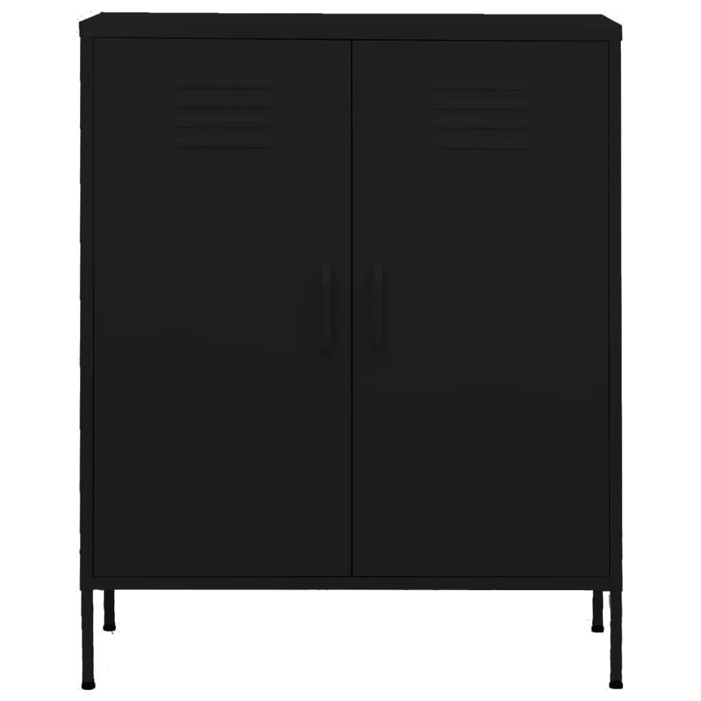 Storage Cabinet Black 80x35x101.5 cm Steel
