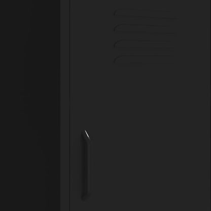 Storage Cabinet Black 42.5x35x101.5 cm Steel