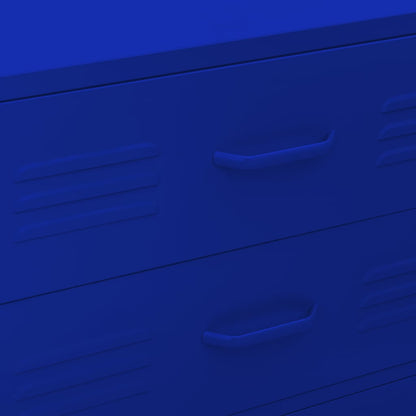 Chest of Drawers Navy Blue 80x35x101.5 cm Steel