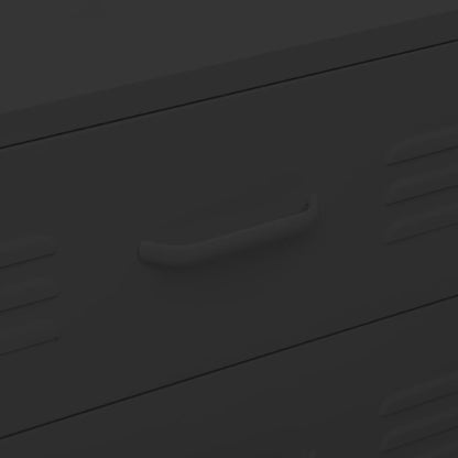 Chest of Drawers Black 80x35x101.5 cm Steel