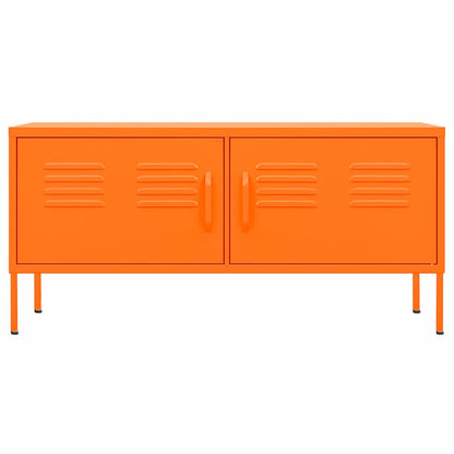 TV Cabinet Orange 105x35x50 cm Steel
