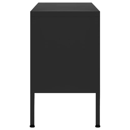 TV Cabinet Black 105x35x50 cm Steel