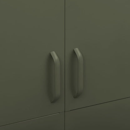 Wardrobe Olive Green 90x50x180 cm Steel