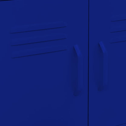 Storage Cabinet Navy Blue 60x35x56 cm Steel