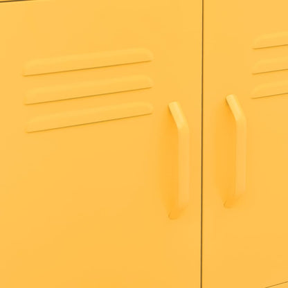 Storage Cabinet Mustard Yellow 60x35x56 cm Steel