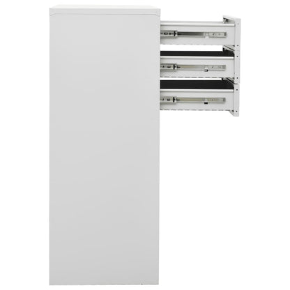 Office Cabinet Light Grey 90x40x102 cm Steel
