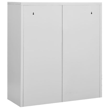 Office Cabinet Light Grey 90x40x102 cm Steel