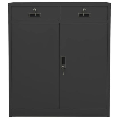 Office Cabinet Anthracite 90x40x102 cm Steel