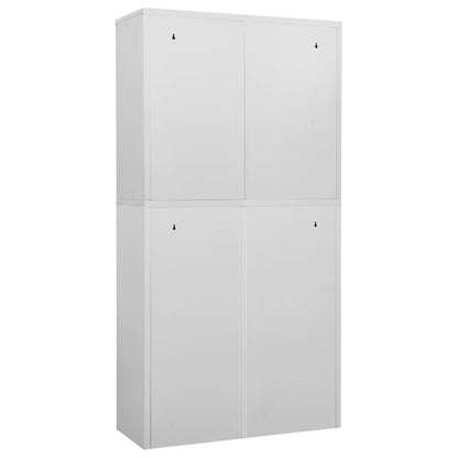 Office Cabinet Light Grey 90x40x180 cm Steel