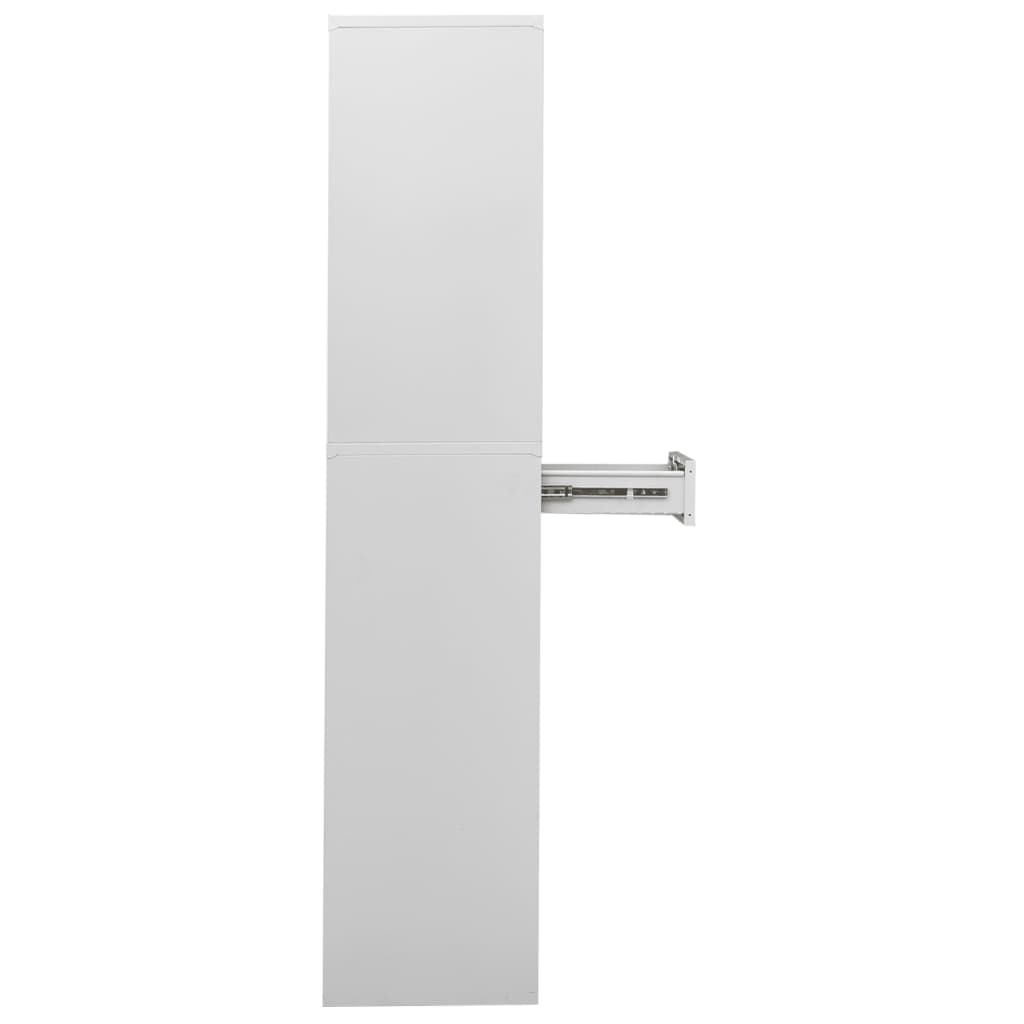 Office Cabinet Light Grey 90x40x180 cm Steel