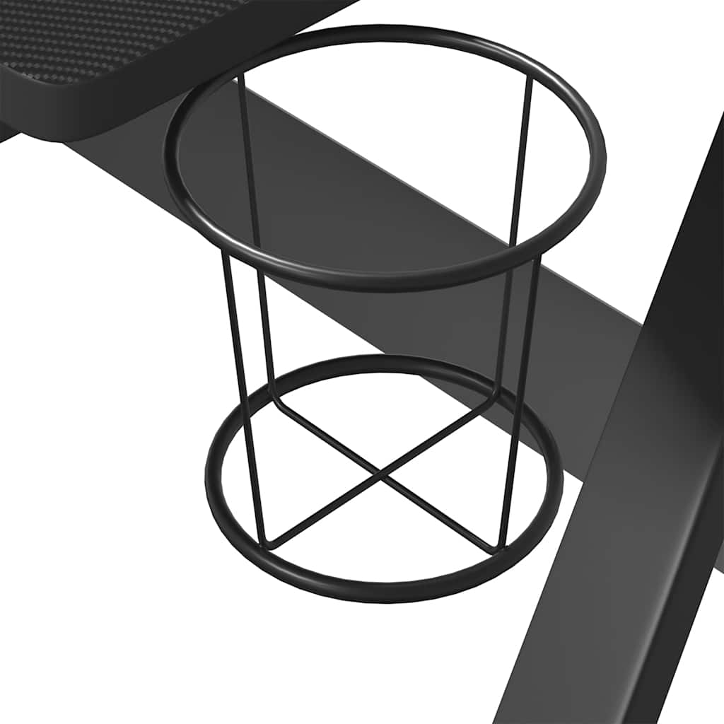 Gaming Desk with ZZ Shape Legs Black 90x60x75 cm