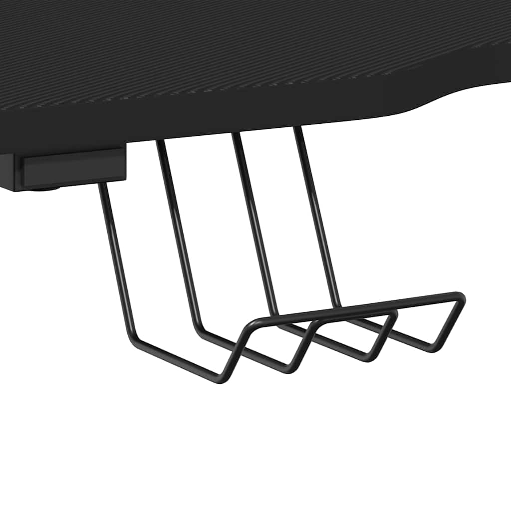 Gaming Desk with ZZ Shape Legs Black 90x60x75 cm