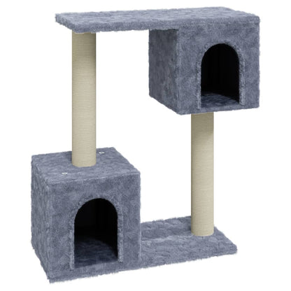 Cat Tree with Sisal Scratching Posts Light Grey 60 cm