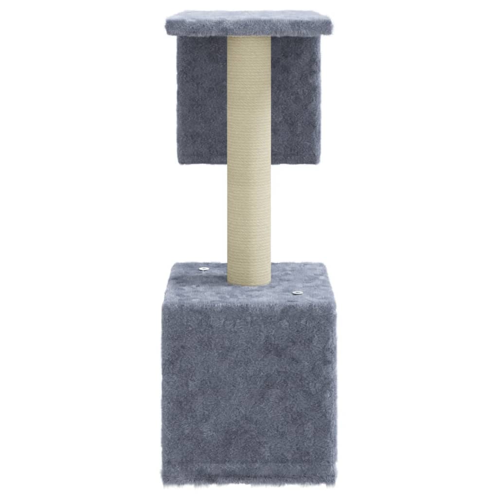 Cat Tree with Sisal Scratching Posts Light Grey 60 cm