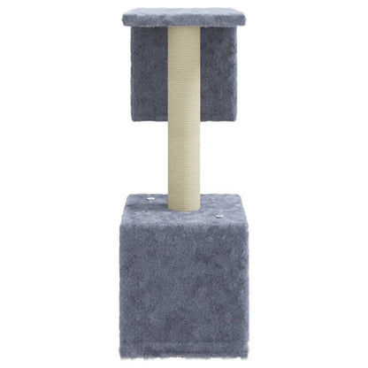 Cat Tree with Sisal Scratching Posts Light Grey 60 cm