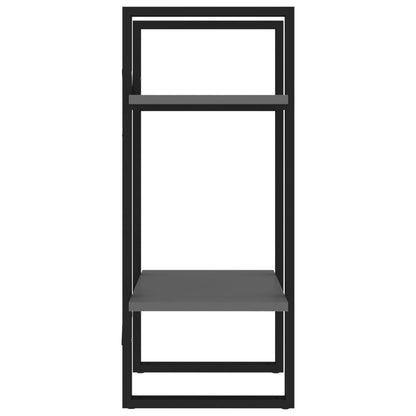 2-Tier Book Cabinet Grey 40x30x70 cm Engineered Wood
