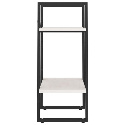 2-Tier Book Cabinet White 40x30x70 cm Solid Pine Wood