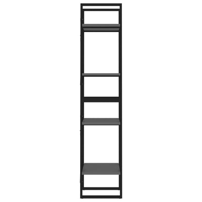 4-Tier Book Cabinet Grey 40x30x140 cm Engineered Wood