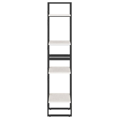 4-Tier Book Cabinet White 40x30x140 cm Solid Pine Wood