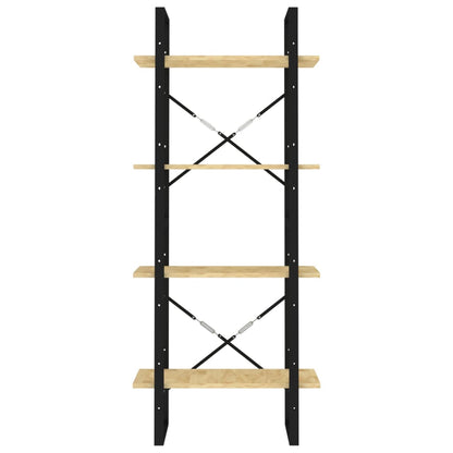 4-Tier Book Cabinet 60x30x140 cm Solid Pine Wood