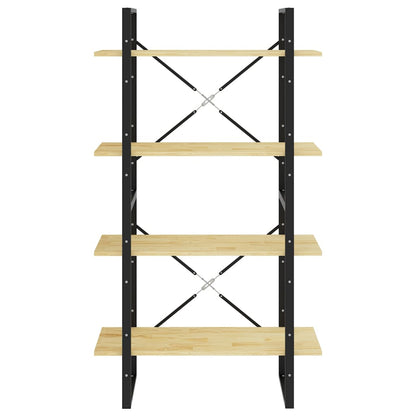 4-Tier Book Cabinet 80x30x140 cm Solid Pine Wood