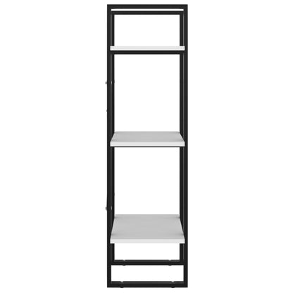 3-Tier Book Cabinet White 40x30x105 cm Engineered Wood