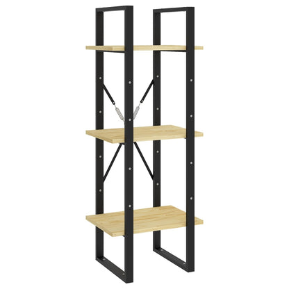 3-Tier Book Cabinet 40x30x105 cm Solid Pinewood