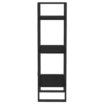 3-Tier Book Cabinet Black 40x30x105 cm Solid Pinewood