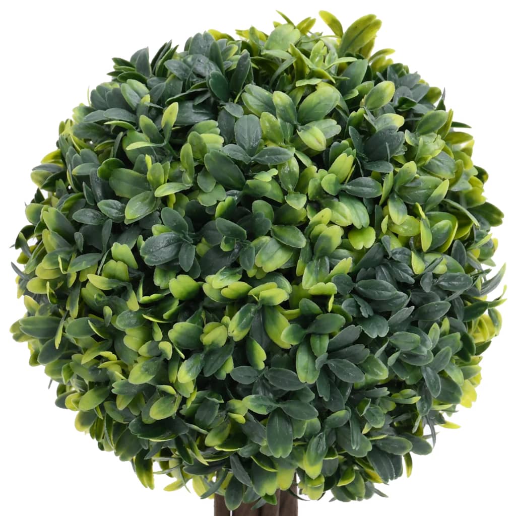 Artificial Boxwood Plants 2 pcs with Pots Ball Shaped Green 56 cm