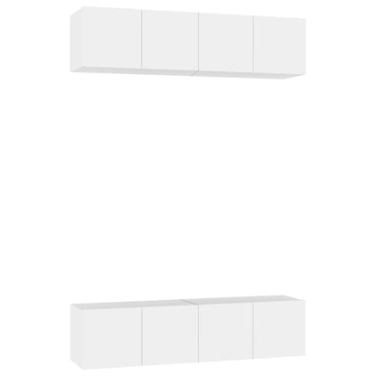 TV Cabinets 4 pcs White 60x30x30 cm Engineered Wood