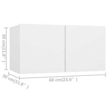 TV Cabinets 4 pcs White 60x30x30 cm Engineered Wood