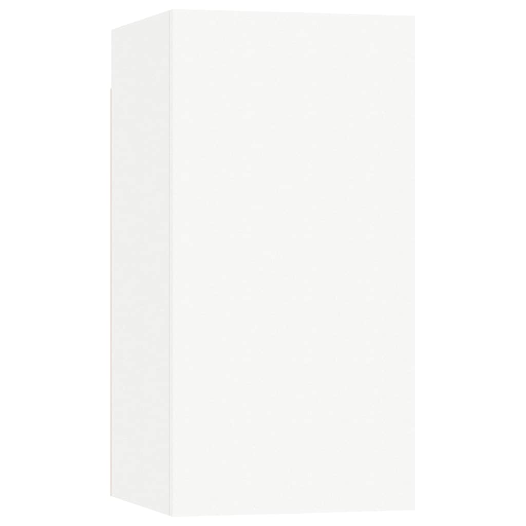 4 Piece TV Cabinet Set White Engineered Wood