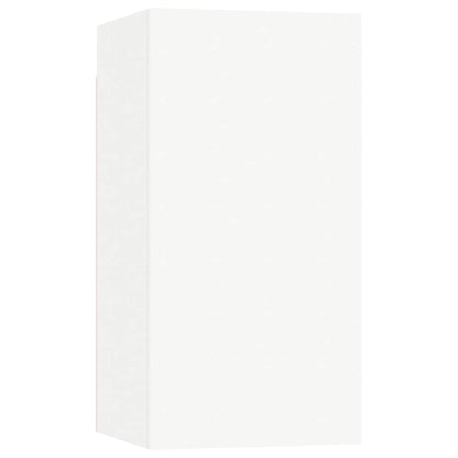 4 Piece TV Cabinet Set White Engineered Wood