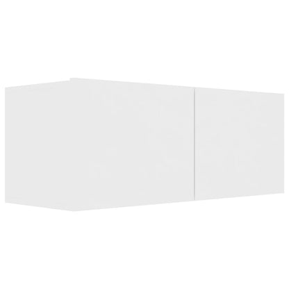 4 Piece TV Cabinet Set White Engineered Wood