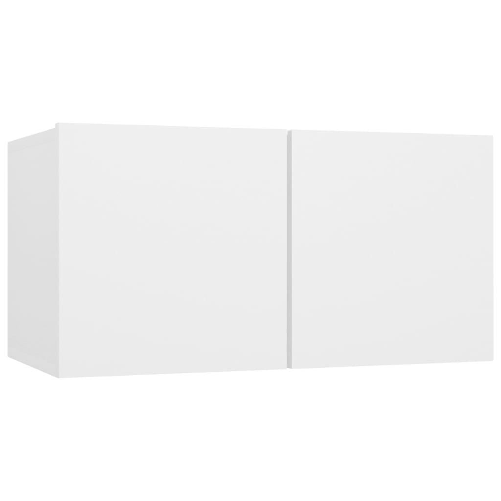 10 Piece TV Cabinet Set White Engineered Wood
