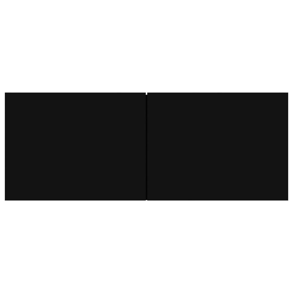 TV Cabinets 3 pcs Black Engineered Wood