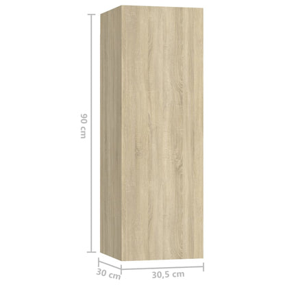 10 Piece TV Cabinet Set Sonoma Oak Engineered Wood