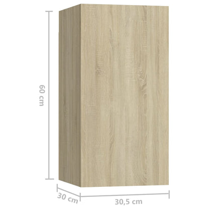 10 Piece TV Cabinet Set Sonoma Oak Engineered Wood