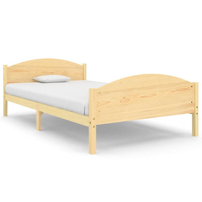 Bed Frame without Mattress Solid Pine Wood 120x200cm