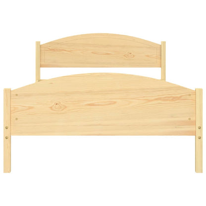 Bed Frame without Mattress Solid Pine Wood 120x200cm
