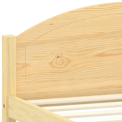 Bed Frame without Mattress Solid Pine Wood 120x200cm