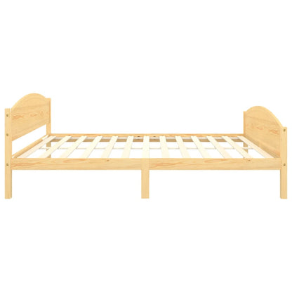 Bed Frame without Mattress Solid Pine Wood 160x200cm