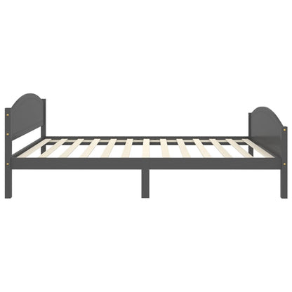 Bed Frame without Mattress Dark Grey Solid Pine Wood 120x200cm