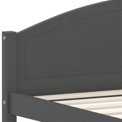 Bed Frame without Mattress Dark Grey Solid Pine Wood 120x200cm