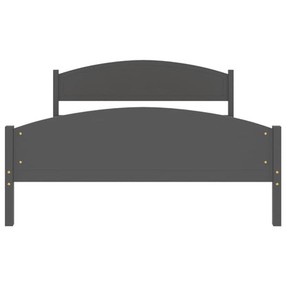Bed Frame without Mattress Dark Grey Solid Pine Wood 160x200cm