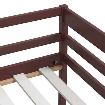 Bed Frame with Storage without Mattress Dark Brown 90x200 cm