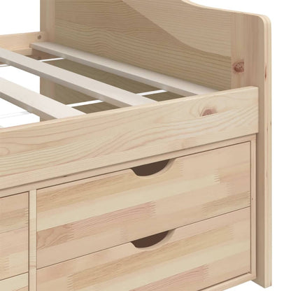 3-Seater Day Bed without Mattress Solid Pinewood 90x200cm