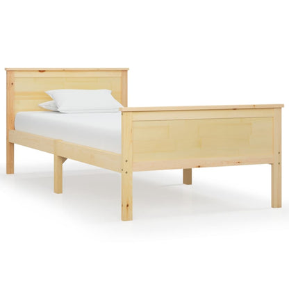 Bed Frame without Mattress Solid Wood Pine 90x200 cm