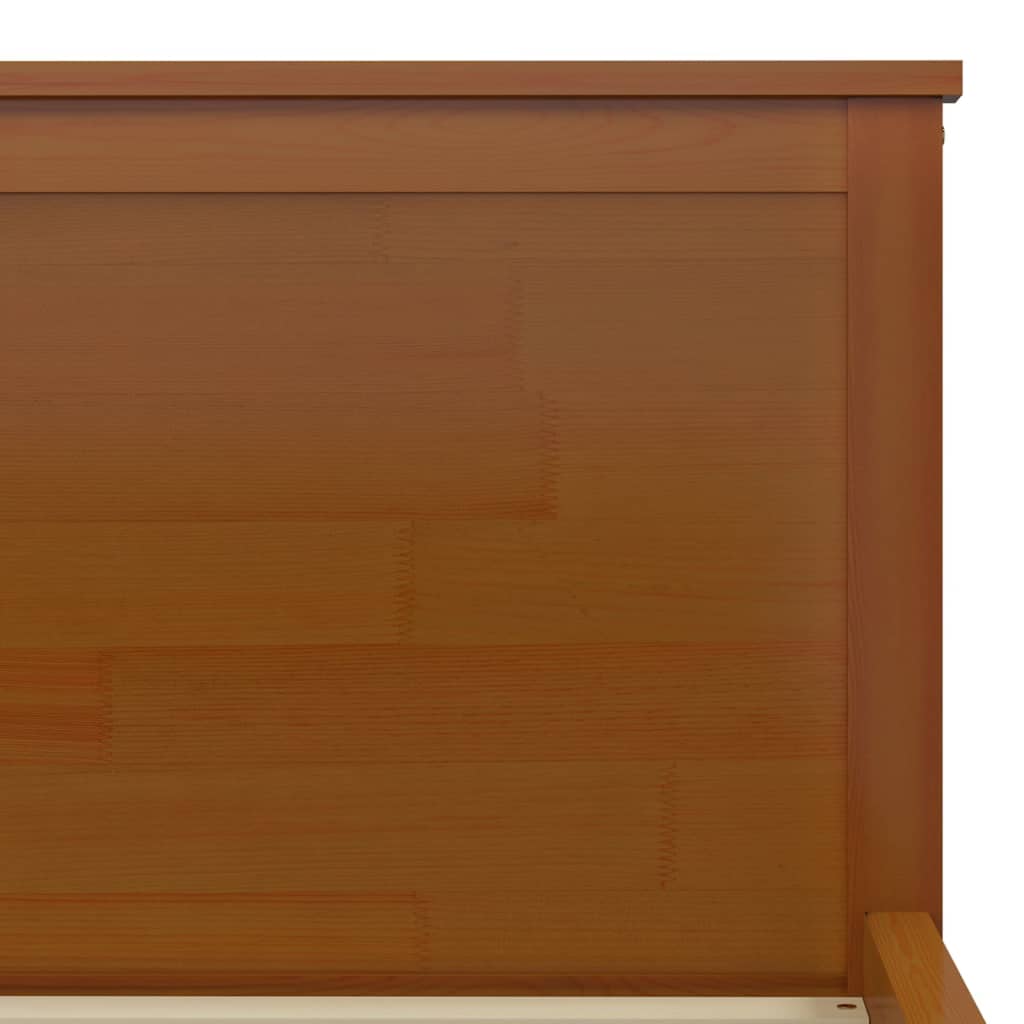 Bed Frame without Mattress Honey Brown Solid Wood Pine 200x200cm