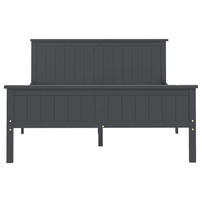 Bed Frame without Mattress Grey Solid Wood Pine 140x200 cm
